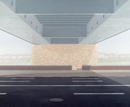 12-acryl-op-linnen-110x 90cm-titel-brug-bij-dusseldorf